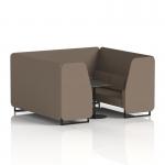 Brixworth 6 Seater Booth With Black Legs And Black Table With Black Leg In X2 Fabric - Theory Panels And Sofa SF001543