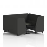 Brixworth 6 Seater Booth With Black Legs And Black Table With Black Leg In Synergy Fabric - Mix Panels And Sofa SF001552