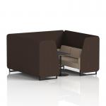 Brixworth 6 Seater Booth With Black Legs And Black Table With Black Leg In Synergy Fabric - Wed Panels And Affix Sofa SF001585