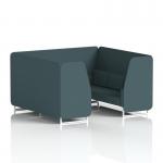 Brixworth 6 Seater Booth With White Legs In X2 Fabric - Polygon Panels And Sofa SF001722