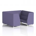 Brixworth 6 Seater Booth With White Legs In Synergy Fabric - Order Panels And Sofa SF001733