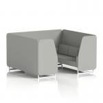 Brixworth 6 Seater Booth With White Legs In Sumi Fabric - Tokyo Panels And Sofa SF001739