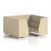 Brixworth 6 Seater Booth With White Legs In Sumi Fabric - Zen Panels And Sofa SF001741