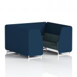 Brixworth 6 Seater Booth With White Legs In X2 Fabric - Calculus Panels And Polygon Sofa SF001749