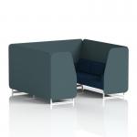 Brixworth 6 Seater Booth With White Legs In X2 Fabric - Polygon Panels And Calculus Sofa SF001752