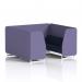 Brixworth 6 Seater Booth With White Legs In Synergy Fabric - Order Panels And Alike Sofa SF001763