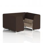 Brixworth 6 Seater Booth With White Legs In Synergy Fabric - Wed Panels And Affix Sofa SF001765