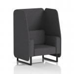 Brixworth 1 Seater Open Booth With Black Legs In X2 Fabric - Arithmetic Panels And Sofa SF001958