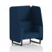 Brixworth 1 Seater Open Booth With Black Legs In X2 Fabric - Calculus Panels And Sofa SF001959