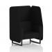 Brixworth 1 Seater Open Booth With Black Legs In X2 Fabric - Diameter Panels And Sofa SF001960