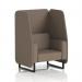 Brixworth 1 Seater Open Booth With Black Legs In X2 Fabric - Theory Panels And Sofa SF001963