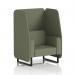 Brixworth 1 Seater Open Booth With Black Legs In Main Line Flax Fabric - Monument Panels And Sofa SF001965