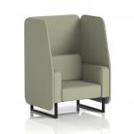 Brixworth 1 Seater Open Booth With Black Legs In Main Line Flax Fabric - Newbury Panels And Sofa SF001966