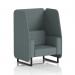 Brixworth 1 Seater Open Booth With Black Legs In Main Line Flax Fabric - Westminster Panels And Sofa SF001969