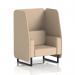 Brixworth 1 Seater Open Booth With Black Legs In Synergy Fabric - Affix Panels And Sofa SF001970