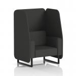 Brixworth 1 Seater Open Booth With Black Legs In Synergy Fabric - Mix Panels And Sofa SF001972