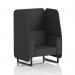 Brixworth 1 Seater Open Booth With Black Legs In Synergy Fabric - Mix Panels And Sofa SF001972