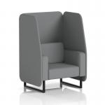 Brixworth 1 Seater Open Booth With Black Legs In Synergy Fabric - Partner Panels And Sofa SF001974