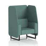 Brixworth 1 Seater Open Booth With Black Legs In Sumi Fabric - Handa Panels And Sofa SF001976