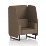 Brixworth 1 Seater Open Booth With Black Legs In Sumi Fabric - Osaka Panels And Sofa SF001978