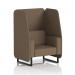 Brixworth 1 Seater Open Booth With Black Legs In Sumi Fabric - Osaka Panels And Sofa SF001978