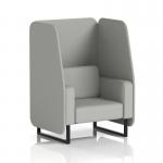 Brixworth 1 Seater Open Booth With Black Legs In Sumi Fabric - Tokyo Panels And Sofa SF001979