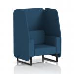 Brixworth 1 Seater Open Booth With Black Legs In Sumi Fabric - Uto Panels And Sofa SF001980