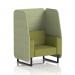 Brixworth 1 Seater Open Booth With Black Legs In Rivet Fabric - Burnish Panels And Olive Sofa SF001982