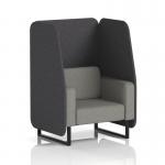 Brixworth 1 Seater Open Booth With Black Legs In X2 Fabric - Arithmetic Panels And Number Sofa SF001988