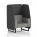 Brixworth 1 Seater Open Booth With Black Legs In X2 Fabric - Arithmetic Panels And Number Sofa SF001988