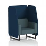 Brixworth 1 Seater Open Booth With Black Legs In X2 Fabric - Calculus Panels And Polygon Sofa SF001989