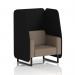 Brixworth 1 Seater Open Booth With Black Legs In X2 Fabric - Diameter Panels And Theory Sofa SF001990