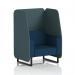 Brixworth 1 Seater Open Booth With Black Legs In X2 Fabric - Polygon Panels And Calculus Sofa SF001992