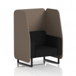 Brixworth 1 Seater Open Booth With Black Legs In X2 Fabric - Theory Panels And Diameter Sofa SF001993