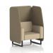 Brixworth 1 Seater Open Booth With Black Legs In Main Line Flax Fabric - Bank Panels And Upminster Sofa SF001994