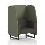 Brixworth 1 Seater Open Booth With Black Legs In Main Line Flax Fabric - Monument Panels And Temple Sofa SF001995