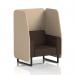 Brixworth 1 Seater Open Booth With Black Legs In Synergy Fabric - Affix Panels And Wed Sofa SF002000