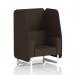 The photo captures a stunning custom-made Brixworth 1 seater open booth with sleek white legs and synergy fabric, accented with wed panels and a luxurious SF002035 sofa. The dynamic design adds a touch of elegance to any space.