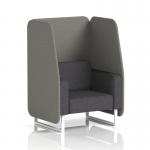 The photograph captures a sleek and modern Dynamic Booth, with customizable options such as white legs and X2 fabric. The 1 seater booth is open and roomy, while the unique number panels and Arithmetic Sofa add a playful touch to the overall design.