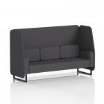 This photo features the Dynamic Booths Brixworth 3 Seater Open Booth, customized with black legs and X2 fabric. The booth includes Arithmetic Panels and a Sofa SF002198, creating a modern and stylish seating option for any space.