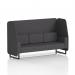 This photo features the Dynamic Booths Brixworth 3 Seater Open Booth, customized with black legs and X2 fabric. The booth includes Arithmetic Panels and a Sofa SF002198, creating a modern and stylish seating option for any space.