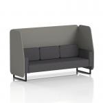 A photograph of the Dynamic Booths - Made To Order Brixworth 3 Seater Open Booth With Black Legs In X2 Fabric - Number Panels And Arithmetic Sofa showcases a stylish and versatile seating option. The booth features a sleek design with black legs and is upholstered in a modern fabric. The addition of number panels and an arithmetic sofa adds a creative touch to this functional piece of furniture.