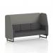 A photograph of the Dynamic Booths - Made To Order Brixworth 3 Seater Open Booth With Black Legs In X2 Fabric - Number Panels And Arithmetic Sofa showcases a stylish and versatile seating option. The booth features a sleek design with black legs and is upholstered in a modern fabric. The addition of number panels and an arithmetic sofa adds a creative touch to this functional piece of furniture.