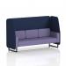 This image features a dynamic booth from Brixworth, made to order with a 3 seater open design and black legs. The upholstery is in synergy fabric, with alike panels and a matching Order Sofa SF002241.