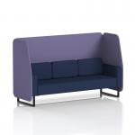 The photograph shows a dynamic booth custom made for the Brixworth 3 seater with sleek black legs, upholstered in synergy fabric. The open design and order panels allow for a versatile and modern look. Alike to the sofa, this booth adds a stylish touch to any space.