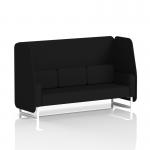 This image features a dynamic booth, carefully crafted to order with a Brixworth 3 seater open design. It boasts white legs and X2 fabric, with circular panels and a luxurious SF002260 sofa. The elegant design is perfect for any modern space.