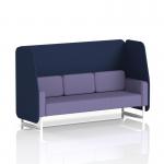 This image features a contemporary Dynamic Booths - Made To Order Brixworth 3 Seater Open Booth. It has white legs and is upholstered in Synergy fabric, with alike panels and a matching Order Sofa SF002301. The sleek design and clean lines make it a stylish addition to any space.