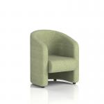 The Lamport armchair is a sleek and modern addition to any living space. Upholstered in a rivet fabric, this piece is both durable and stylish. The black feet add a touch of sophistication to the dynamic design, making it an eye-catching choice for any room.
