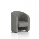 The photo shows a stylish armchair from Dynamic Sofas with elegant black feet. The chair is upholstered in X2 fabric and features a Lamport design.