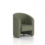 The Dynamic Sofas Lamport Armchair showcases a modern design with sleek black feet and is upholstered in a sophisticated Main Line Flax fabric. Its eye-catching Monument color adds a touch of elegance to any living space.